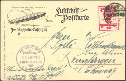 ZEPPELINPOST 19A BRIEF, 1919, Bodenseefahrt, Poststempel BERLIN W9, Prachtkarte In Die Schweiz - Airmail & Zeppelin