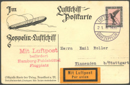 ZEPPELINPOST 68Ab BRIEF, 1930, Deutschlandfahrt, Bordpost, Friedrichshafen-München, München-Berlin, Berlin-Hamburg, Prac - Correo Aéreo & Zeppelin