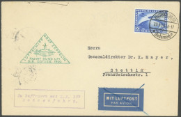 ZEPPELINPOST 88Cb BRIEF, 1930, Ostseefahrt, Abwurf Helsinki, Auflieferung Friedrichshafen, Frankiert Mit 2 RM Südamerika - Correo Aéreo & Zeppelin