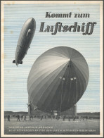 ZEPPELINPOST 1938/9, Werbeprospekt Kommt Zum Luftschiff, Besichtigungsplan Für Den Luftschiffhafen Rhein -Main, Pracht - Luft- Und Zeppelinpost