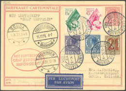 ZULEITUNGSPOST 132 BRIEF, Niederlande: 1931, Fahrt Nach Meiningen, Prachtkarte - Posta Aerea & Zeppelin