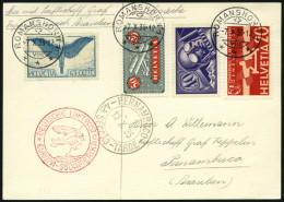 ZULEITUNGSPOST 324B BRIEF, Schweiz: 1935, 14. Südamerikafahrt, Prachtkarte - Zeppeline