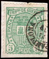 Navarra - Edi O 154 - Fragmento Mat Fech. Tp. II "Pamplona" - Used Stamps