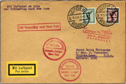 KATAPULTPOST 41c BRIEF, 16.5.1931, Europa - New York, Nachbringe- Und Schleuderflug, Prachtbrief - Storia Postale