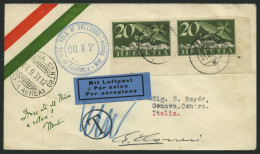 DO-X LUFTPOST DO X2.001.CH BRIEF, 31.08.1931, DO X 2, Postabgabe Trimmis, Blauer Zweikreiser VOLO DI COLLAUDO, Prachtbri - Primi Voli