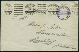 LUFTFAHRT IM I. WELTKRIEG 1917, FLIEGER-ERSATZ-ABTEILUNG 5, Violetter Briefstempel Auf Brief Von HANNOVER Nach Haseldorf - Storia Postale