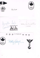 JEUX OLYMPIQUES - AUTOGRAPHES DE MEDAILLES OLYMPIQUES - CONCURRENTS DU CANADA - - Handtekening