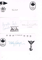 JEUX OLYMPIQUES - AUTOGRAPHES DE MEDAILLES OLYMPIQUES - CONCURRENTS DU CANADA - - Autographes
