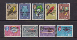 TRISTAN  DA  CUNHA    1963    Various  Designs   Stamps  Of  Saint  Helena  Overprinted    Part  Set  Of  9    MH - Tristan Da Cunha