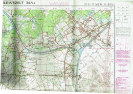 Institut Géographique Militaire Be - "BILZEN-WELDWEZELT" - N° 34/-2 - Edition: 1976 - Echelle 1/25.000 - Topographische Karten