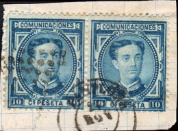 Navarra - Edi O 175 Pareja - Fragmento Mat Fech. Tp. II "Pamplona" - Used Stamps