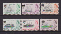 TRISTAN  DA  CUNHA    1971    Decimal  Currency    Part  Set  Of  6    MH - Tristan Da Cunha