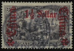 DP CHINA 36A O, 1905, 11/2 D. Auf 3 M., Ohne Wz., Gezähnt A, Stempel PEKING, Kleine Helle Stelle Sonst Pracht, Mi. 150.- - China (oficinas)