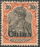 DP CHINA 20 O, ITSCHANG, 30.9.05, Auf 30 Pf. Reichspost, Pracht - Cina (uffici)