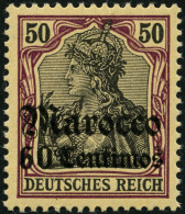 DP IN MAROKKO 28 , 1905, 60 C. Auf 50 Pf., Ohne Wz., Postfrisch, Pracht, Mi. 70.- - Marruecos (oficinas)