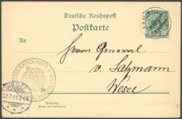 DP IN MAROKKO P 1 BRIEF, 1901, 5 C. Auf 5 Pf. Grün Mit K1 K.D. FELD-POSTSTATION Nr. 2 Und Briefstempel Leichte Mun-Kolon - Marocco (uffici)