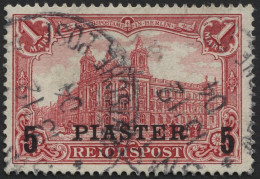 DP TÜRKEI 20II O, 1903, 5 PIA. Auf 1 M., Aufdruck Type II, üblich Gezähnt Pracht, Mi. 130.- - Turkey (offices)