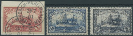 DEUTSCH-NEUGUINEA 16-18 O, 1901, 1 -3 M. Kaiseryacht, 3 Pachtwerte, Mi. 350.- - Duits-Nieuw-Guinea