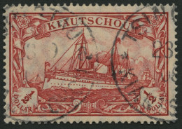 KIAUTSCHOU 34IA O, 1907, 1/2 $ Dunkelkarminrot, Mit Wz., Friedensdruck, Pracht, Mi. 80.- - Kiauchau