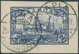 SAMOA 17 BrfStk, 1901, 2 M. Schwärzlichblau, Prachtbriefstück, Mi. 120.- - Samoa