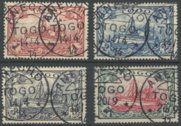 TOGO 16-19 O, 1900, 1 - 5 M. Kaiseryacht, Stempel AECHO, 4 Prachtwerte, Mi. 945.- - Togo