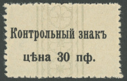 LANDESBOTENPOST 1 , 1918, 30 Pf. Schwarz, Postfrisch, Pracht, Gepr. Dr. Hochstädter, Mi. 330.- - Ocupación 1914 – 18