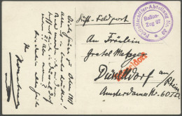 FELDPOST I.WK 1919, Feldpostkarte Der LUFTSCHIFFER ABTEILUNG 39, BALLON 97, Pracht - Besetzungen 1914-18