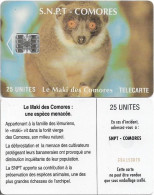 Comoros - S.N.P.T. - Maki, Without Moreno Up Right, Cn. C5A153870 Above Message, SC7, 1994, 25Units, Used - Comoros