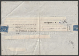 Telegram/ Telegrama - Lisboa > Setúbal -|- Postmark - TELEGRAFOS. Setúbal. 1959 - Storia Postale