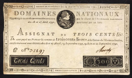 Francia France Assignat De 300 Livres 12 09 1791 Raro Bb Lotto.1188 - ...-1889 Anciens Francs Circulés Au XIXème