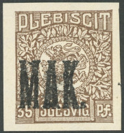 SCHLESWIG 8P 2 , 1920, 35 Pf. Braun, Ungezähnter Probedruck Mit Aufdruck MAK, Postfrisch, Pracht, Mi. -.- - Otros & Sin Clasificación