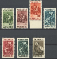 SAARGEBIET 135-41 , 1929, Gemälde II, Postfrischer Prachtsatz, Mi. 200.- - Altri & Non Classificati