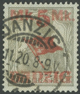 FREIE STADT DANZIG 30II O, 1920, 5 M. Auf 2 Pf., Hellgrauer Netzunterdruck, Spitzen Nach Unten, Pracht, Kurzbefund Grube - Other & Unclassified