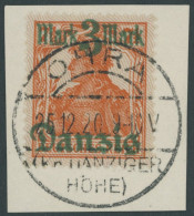 FREIE STADT DANZIG 44II/VII BrfStk, 1920, 3 M. Auf 71/2 Pf, Lilagrauer Netzunterdruck, Spitzen Nach Unten, Mit Aufdruckf - Altri & Non Classificati