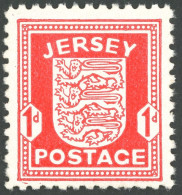 JERSEY 2z , 1941, 1 P. Rot, Gestrichenes Papier, Postfrisch, Pracht, Mi. 80.- - Occupazione 1938 – 45