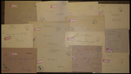 FELDPOST II. WK BELEGE 13 Verschiedene Feldpost-Einschreibbriefe, Pracht - Occupazione 1938 – 45