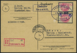 FREDERSDORF Sp 227FI,30 BRIEF, 1945, 6 Pf., Rahmengröße 28x19 Mm, Große Wertziffern, Mit Abart Wertziffern Bläulichviole - Otros & Sin Clasificación