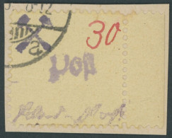 GROSSRÄSCHEN 10S BrfStk, 1946, 30 Pf. Gebührenmarke Aus Streifen Mit Rechtem Seitenrand, Stempeldatum Nicht Lesbar, Prac - Sonstige & Ohne Zuordnung