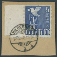 ALLIIERTE BES. 962b BrfStk, 1948, 5 M. Violettultramarin Vom Linken Rand, Prachtbriefstück, Kurzbefund H.D. Schlegel, Mi - Andere & Zonder Classificatie