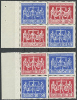 ALLIIERTE BES. VZd 1/2 , 1948, Exportmesse, Beide Viererblocks, Postfrisch, Pracht, Mi. 80.- - Autres & Non Classés