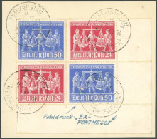 ALLIIERTE BES. 970I BrfStk, 1948, 50 Pf. Exportmesse Mit Abart (Feld 100) Im Viererblock (VZd 1), Pracht - Other & Unclassified