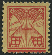 MECKLENBURG-VORPOMMERN 18dG , 1945, 12 Pf. Bräunlichrot, Druck Auf Gummiseite, Pracht, Fotoattest Kramp, Mi. 900.- - Other & Unclassified