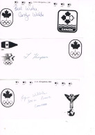 JEUX OLYMPIQUES - AUTOGRAPHES DE MEDAILLES OLYMPIQUES - CONCURRENTS DU CANADA - - Handtekening