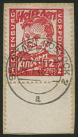 MECKLENBURG-VORPOMMERN 28a BrfStk, 1945, 12 Pf. Rosarot Kinderhilfe, Randstück, Prachtbriefstück, Gepr. Kramp, Mi. (60.- - Other & Unclassified