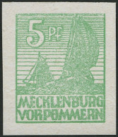 MECKLENBURG-VORPOMMERN 32xb , 1946, 5 Pf. Mittelgrün, Kreidepapier, Pracht, Gepr. Kramp, Mi. 240.- - Other & Unclassified
