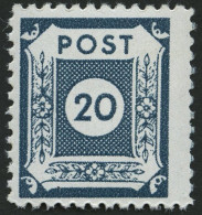 OST-SACHSEN 48cF , 1945, 20 Pf. Schwärzlichblaugrau Klotzsche, Gezähnt L 10 3/4, Pracht, Gepr. Ströh, Mi. 300.- - Other & Unclassified