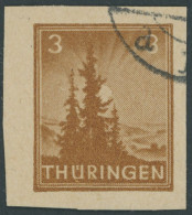 THÜRINGEN 92V2 O, 1946, Versuchsdruck: 3 Pf. Braunocker, Pracht, Gepr. Sturm, Mi. 240.- - Other & Unclassified