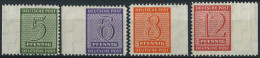 WEST-SACHSEN 116-19BX , 1945, Roßwein, Gezähnt L 111/4:111/2, Wz. 1X, Je Mit Ungezähntem Seitenrand, Prachtsatz, Gepr. S - Autres & Non Classés