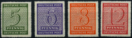 WEST-SACHSEN 116-19DX , 1945, Roßwein, Durchstochen 16, Wz. X, Prachtsatz, Gepr. Dr. Jasch, Mi. 100.- - Other & Unclassified