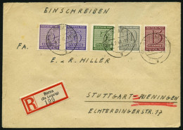 WEST-SACHSEN 131Xa,133Xb BRIEF, 1945, 10 Pf. Grau Und 15 Pf. Lebhaftbraunkarmin, Wz. 1X, Mit Zusatzfrankatur Auf Einschr - Altri & Non Classificati